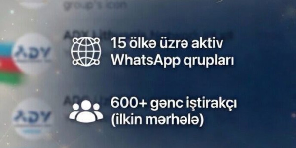 15 ölkədəki azərbaycanlı diaspor gənclərini birləşdirən sosial şəbəkə qrupları yaradılıb