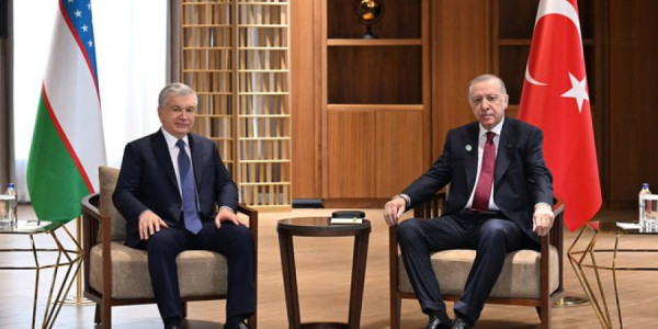 Türkiyə və Özbəkistan liderləri görüşüb