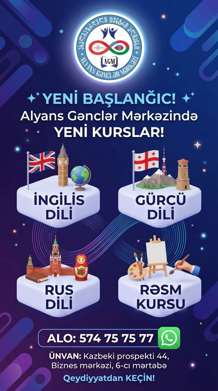 Alyans Gənclər Mərkəzi kurslara qeydiyyatı açıq elan edir