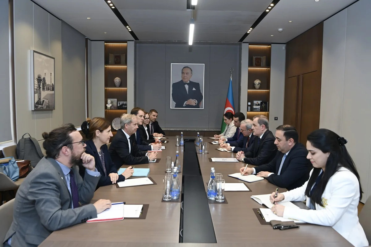 Ceyhun Bayramov Olaf Skuqun rəhbərlik etdiyi nümayəndə heyətini qəbul edib