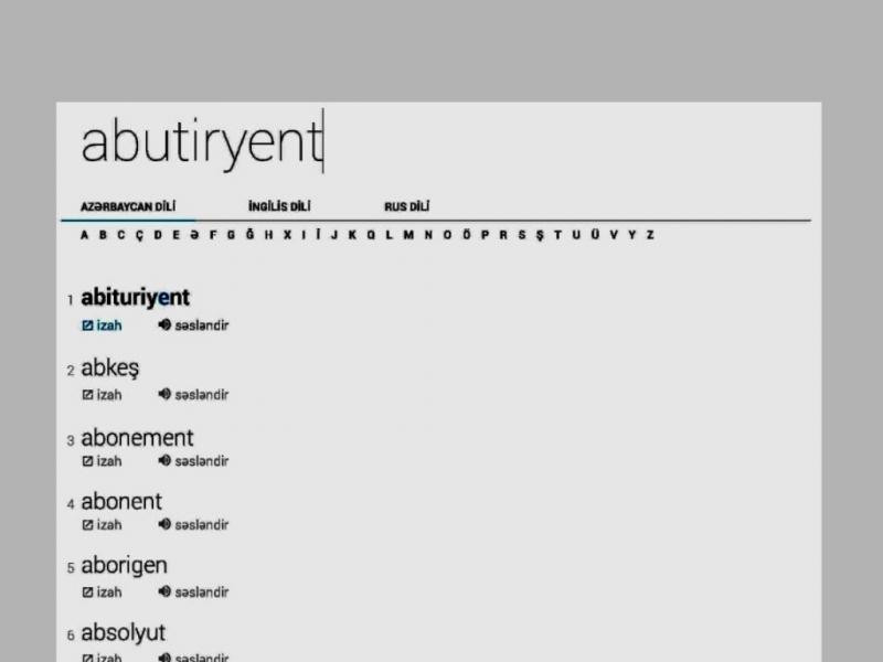 Alim: Vahid onlayn lüğət sistemi yaradılmalıdır