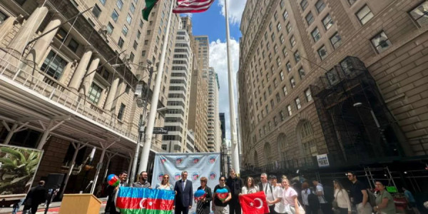 Nyu-Yorkda Azərbaycan bayrağı ucaldılıb