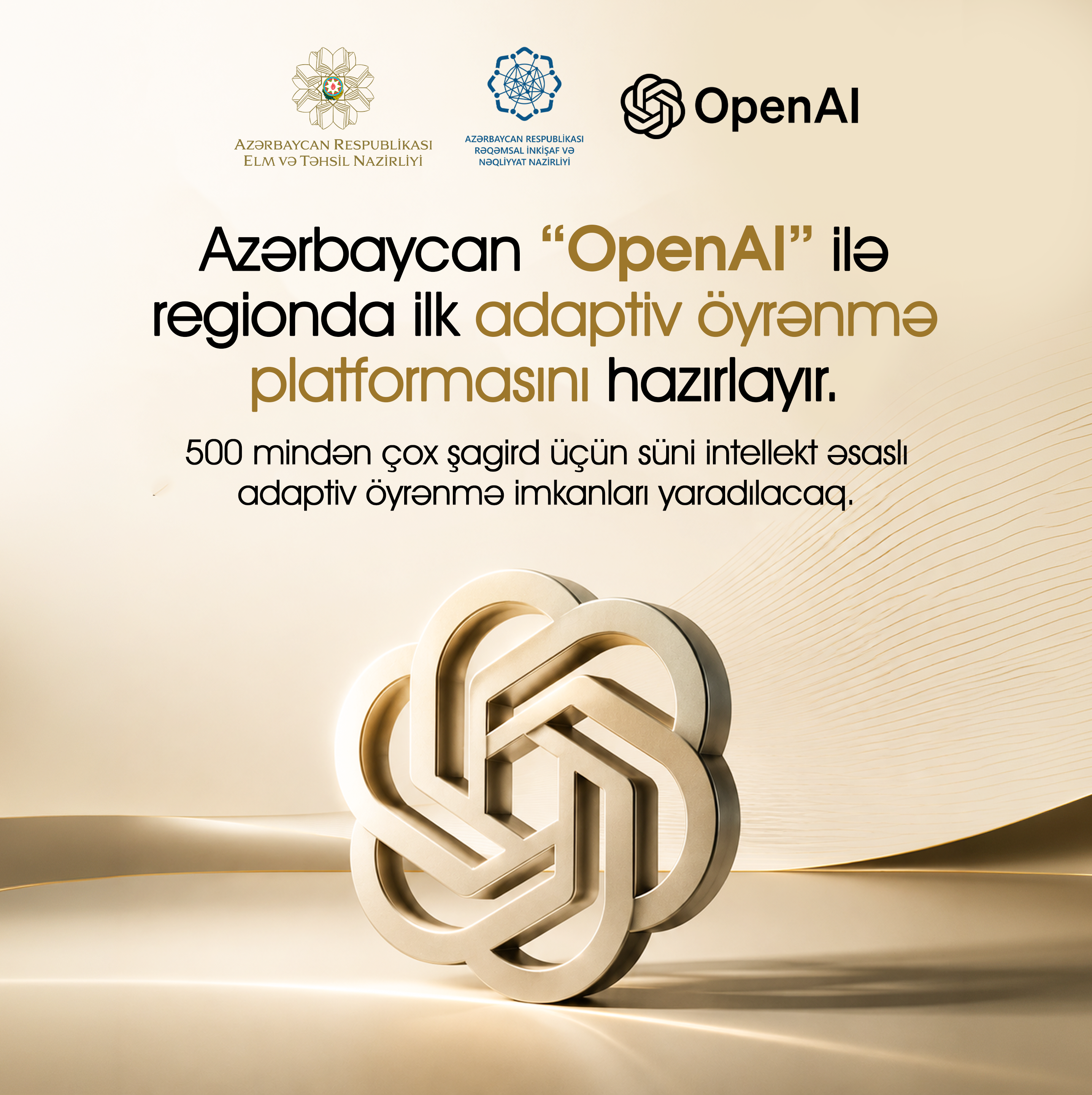 Azərbaycan “OpenAI” ilə regionda ilk adaptiv öyrənmə platformasının hazırlanmasına başlayır