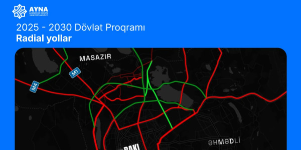 Mehdiabad–Baksol–Ziya Bünyadov prospekti avtomobil yolu inşa ediləcək