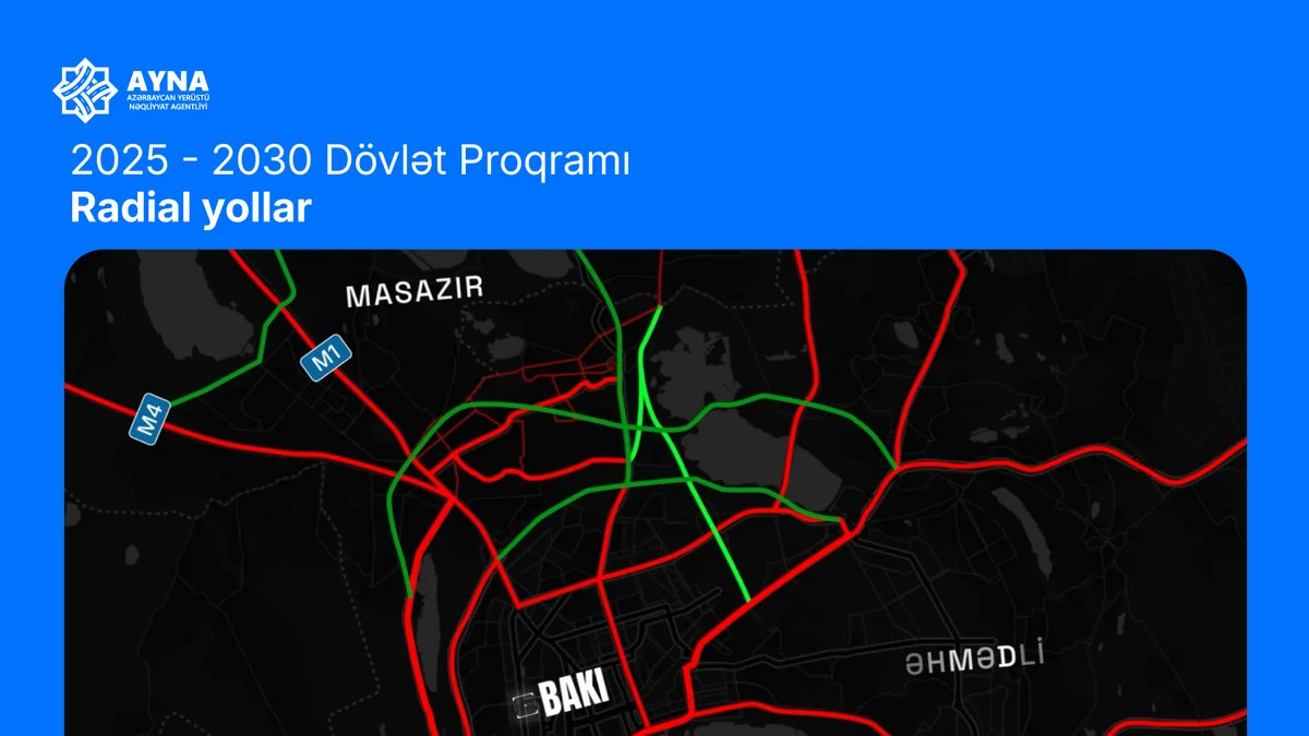 Mehdiabad–Baksol–Ziya Bünyadov prospekti avtomobil yolu inşa ediləcək