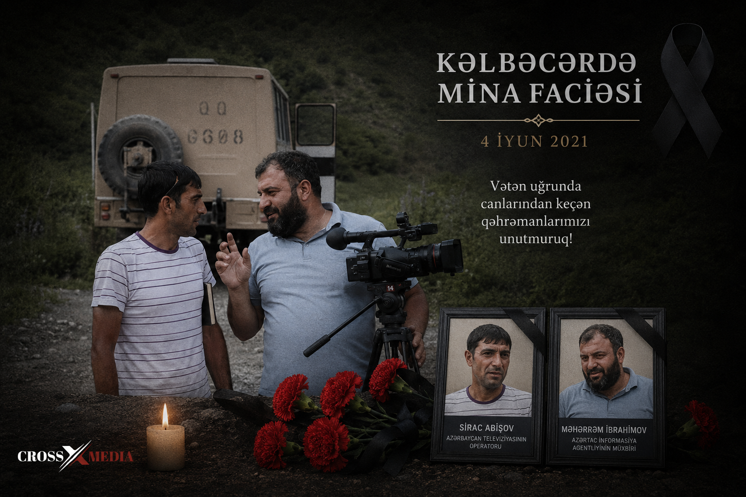 Kəlbəcərdə minaya düşərək şəhid olan jurnalistlərin anım günüdür