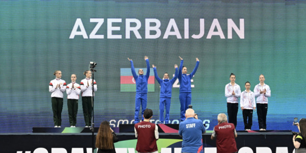 Azərbaycanın akrobatika gimnastları Bakıdakı Dünya Kubokunda qızıl medal qazanıblar