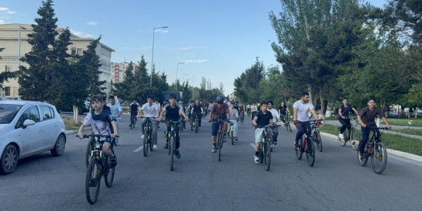 "Sağlam Düşüncə" Gənclər Təşkilatının təşəbbüsü ilə Sumqayıtda kütləvi veloyürüş keçirilib