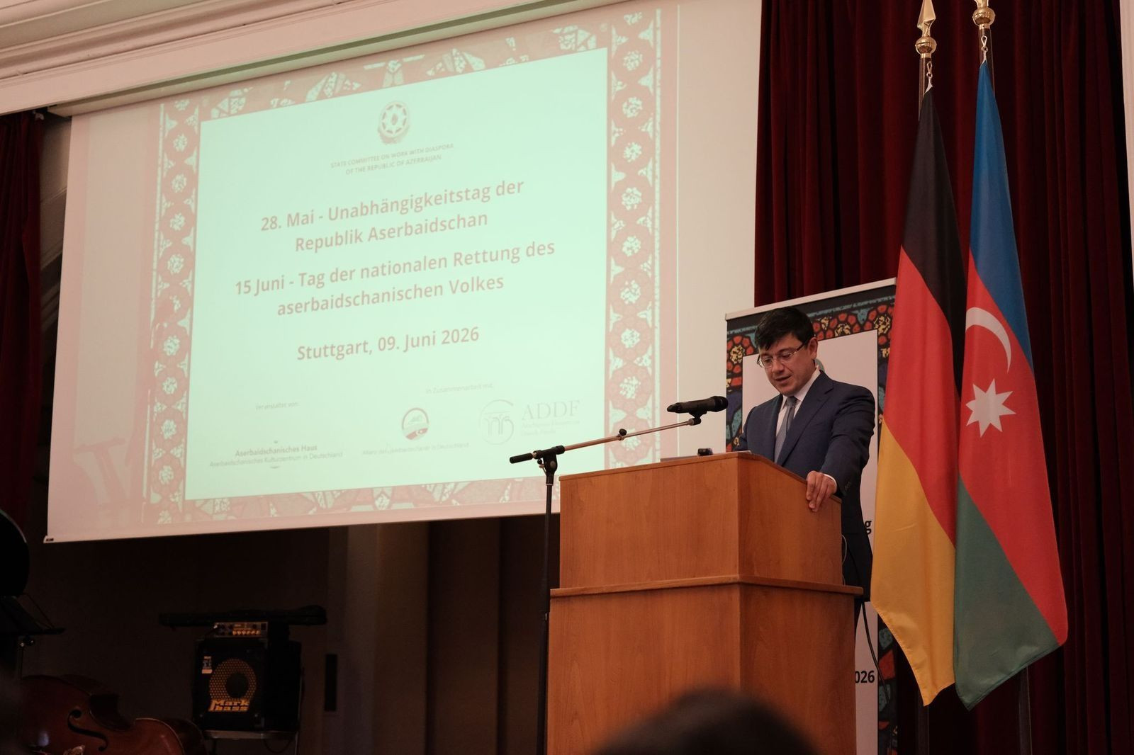 Azərbaycan diasporu Ştutqartda Müstəqillik və Milli Qurtuluş günləri münasibətilə təntənəli tədbir təşkil edib