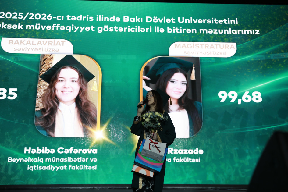 BDU-da ən yüksək ÜOMG ilə bitirən məzunların adları açıqlanıb