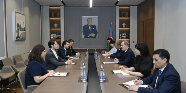 Ceyhun Bayramov ABŞ Beynəlxalq İnkişaf Maliyyə Korporasiyasının baş icraçı direktoru ilə görüşüb
