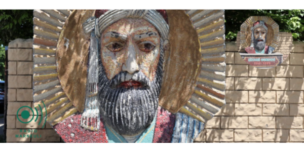 Marneulidə Nizami Gəncəvinin vandalizmə məruz qalan büstü bərpa olunur