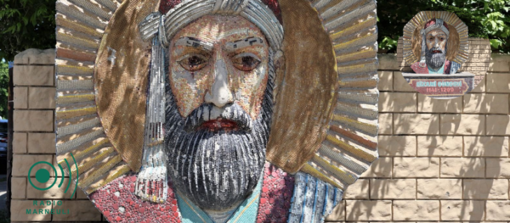 Marneulidə Nizami Gəncəvinin vandalizmə məruz qalan büstü bərpa olunur