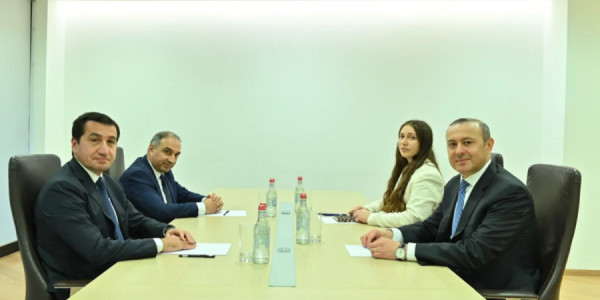 Hikmət Hacıyev ilə Armen Qriqoryan Ermənistanın Dilican şəhərində görüşüb