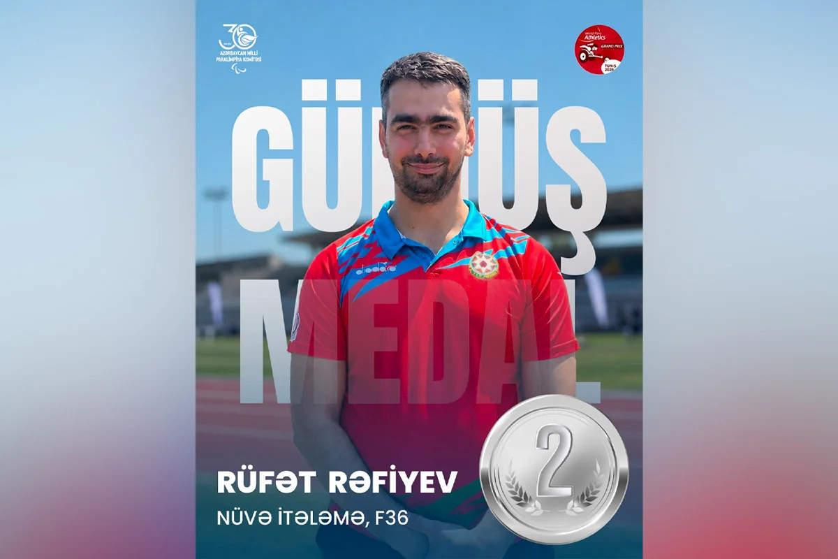 Azərbaycan paraatleti Rüfət Rəfiyev Tunisdə keçirilən Qran-pri turnirində gümüş medal qazanıb