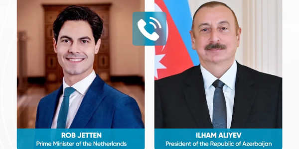 İlham Əliyev Niderlandın Baş naziri ilə telefon danışığı aparıb