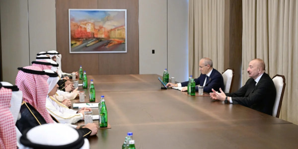 Prezident Ərəb Koordinasiya Qrupuna üzv qurumların rəhbər şəxslərini qəbul edib