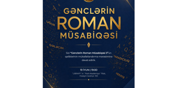 “Gənclərin roman müsabiqəsi 3”ün qalibləri mükafatlandırılıb