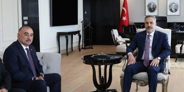 Hakan Fidan Azərbaycanın Türkiyədəki səfiri ilə görüşüb
