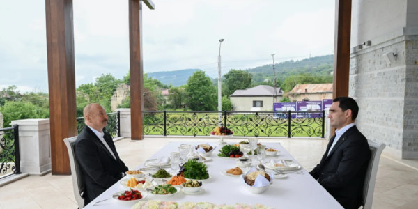 Azərbaycan və Türkmənistan prezidentləri Şuşada birgə nahar ediblər