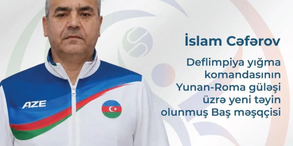 İslam Cəfərov deflimpiya üzrə yunan-Roma güləşi yığmasının baş məşqçisi vəzifəsinə gətirilib