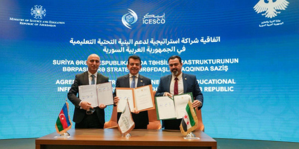 Azərbaycan Suriyada 10 məktəbin yenidən inşasına, daha 100-nün bərpasına dəstək verəcək