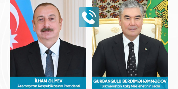 İlham Əliyev və Qurbanqulu Berdiməhəmmədov ikitərəfli əlaqələri müzakirə ediblər