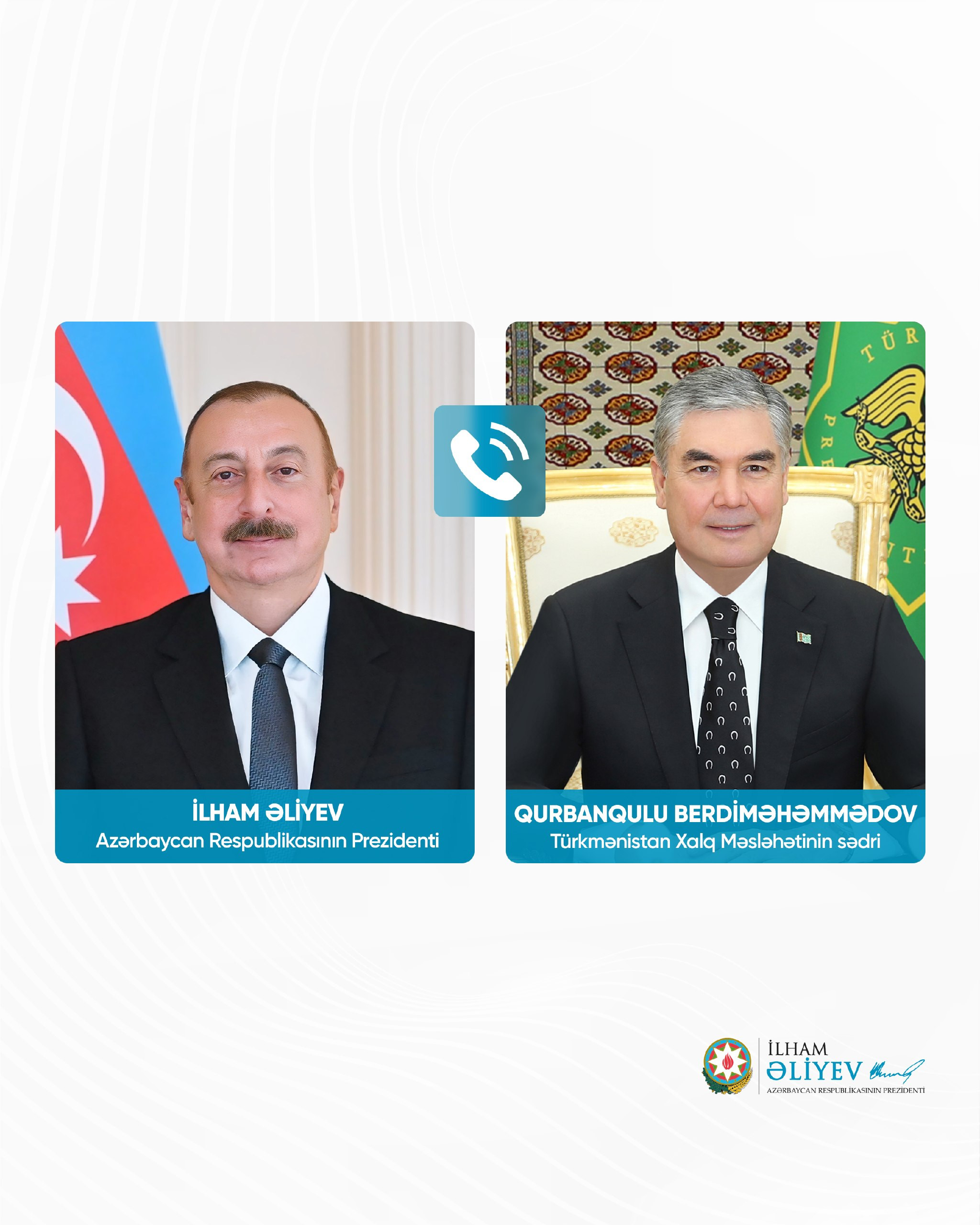 İlham Əliyev və Qurbanqulu Berdiməhəmmədov ikitərəfli əlaqələri müzakirə ediblər