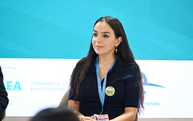 Leyla Əliyeva Dənizkənarı Milli Parkda keçirilən açılış və təqdimat mərasimlərindən görüntülər yayımlayıb