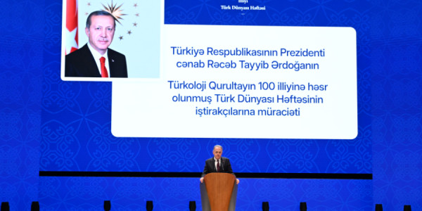 Ərdoğan: I Türkoloji Qurultayın 100 illik yubileyinin Bakıda qeyd olunması təsadüfi deyil