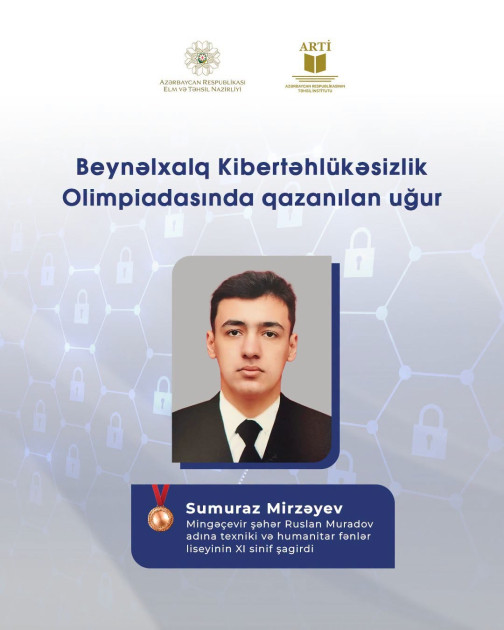 Azərbaycan komandası Beynəlxalq Kibertəhlükəsizlik Olimpiadasında bürünc medal qazanıb