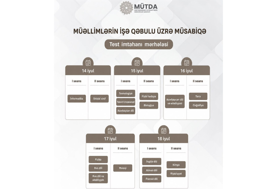MİQ iştirakçıları imtahan yeri və vaxtını sabah öyrənəcəklər
