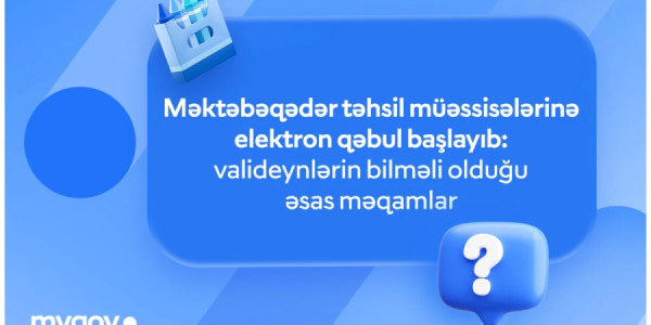 Məktəbəqədər təhsil müəssisələrinə elektron qəbul başlayıb
