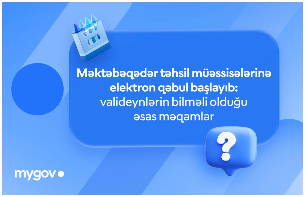 Məktəbəqədər təhsil müəssisələrinə elektron qəbul başlayıb