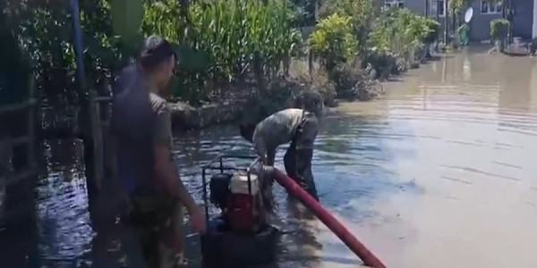Balakəndə su dolmuş ərazilərdə tədbirlər fasiləsiz davam etdirilir
