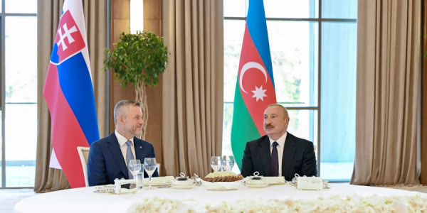 İlham Əliyevin adından Xankəndidə Slovakiya Prezidentinin şərəfinə rəsmi nahar verilib