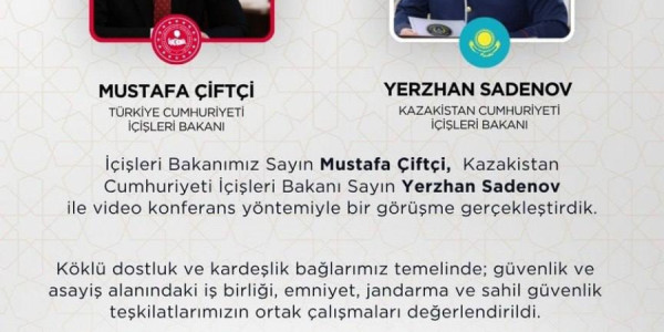 Türkiyə və Qazaxıstan DİN rəhbərləri təhlükəsizlik sahəsində əməkdaşlığı müzakirə ediblər