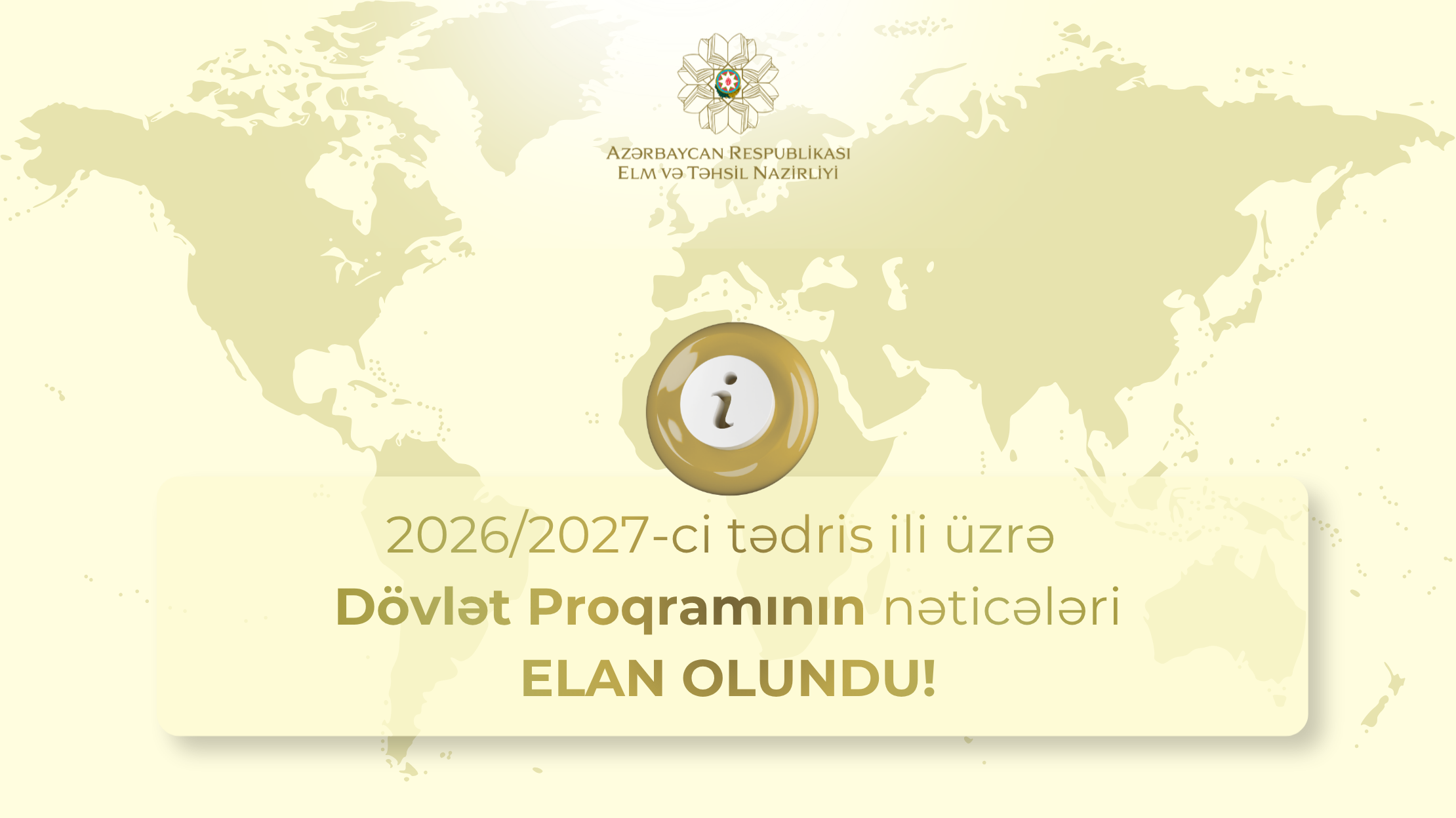 Dövlət Proqramı üzrə təqaüdçülərin siyahısı müəyyən olunub