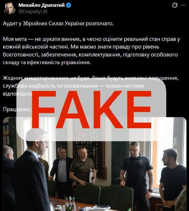 Mixail Drapatının adından yayılan paylaşımın arxasındakı həqiqət üzə çıxıb