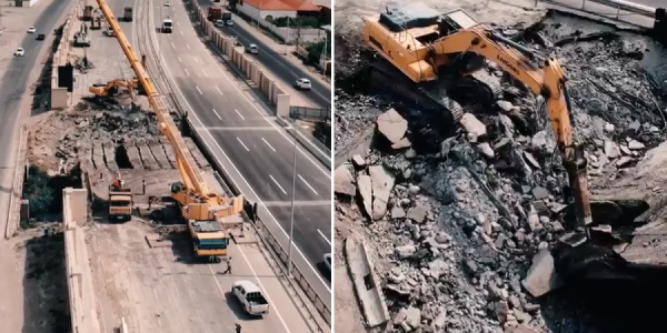 Qobustan qəsəbəsində daha bir körpünün söküntüsünə başlanılıb