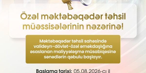 Özəl bağçalar üçün maliyyələşmə müsabiqəsi elan edildi