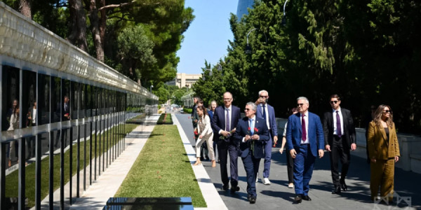 İsveçrənin Federal Xarici İşlər Departamentinin rəhbəri Şəhidlər xiyabanını ziyarət edib