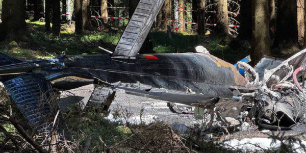 Almaniyada meşədə helikopter qəzası baş verib: pilot ölüb