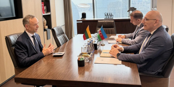 Elçin Əmirbəyov Litvanın Azərbaycandakı səfiri ilə regional məsələləri müzakirə edib