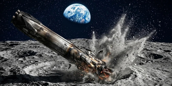 Ayda SpaceX raketinin yaratdığı 18 metrlik kraterin görüntüləri yayımlanıb