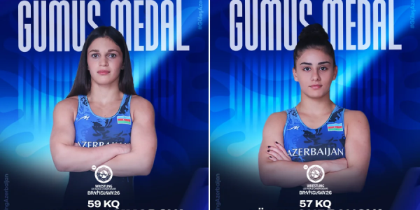 Azərbaycanın iki qadın güləşçisi dünya çempionatında gümüş medal qazanıb