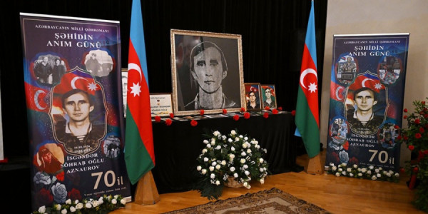Azərbaycanın Milli Qəhrəmanı İsgəndər Aznaurovun anım mərasimi keçirilib