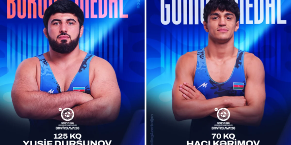 Azərbaycan güləşçiləri U-20 dünya çempionatının sonuncu günündə iki medal qazanıblar