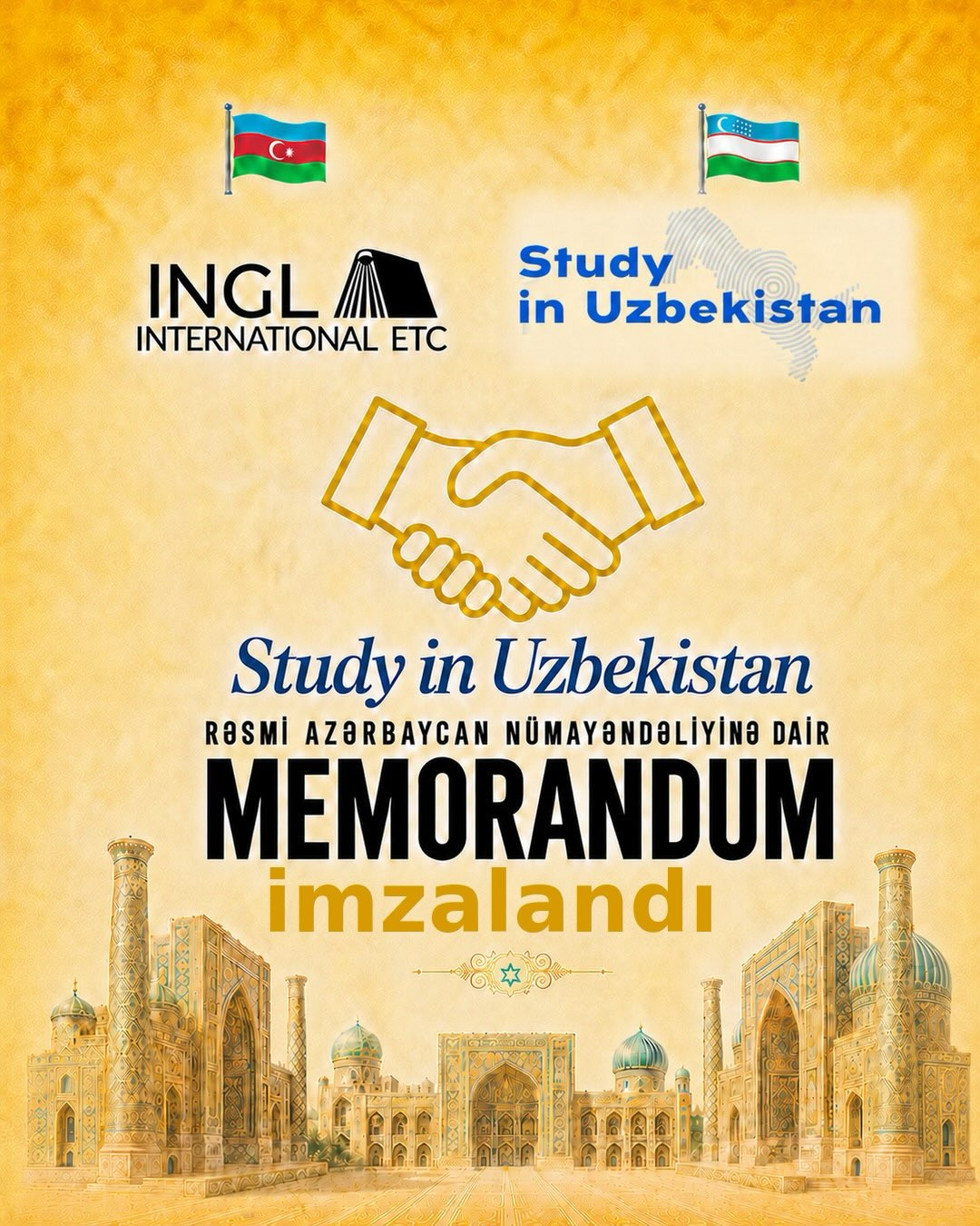 Ingla International ETC Özbəkistanda TƏHSİL İMKANLARINI genişləndirir
