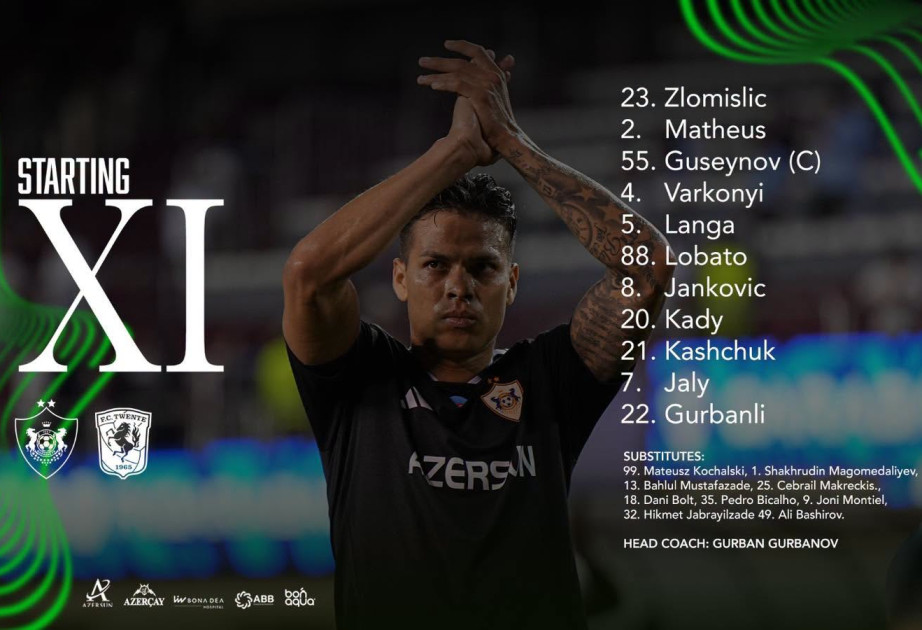 “Qarabağ” və “Tvente”nin start heyətləri açıqlanıb